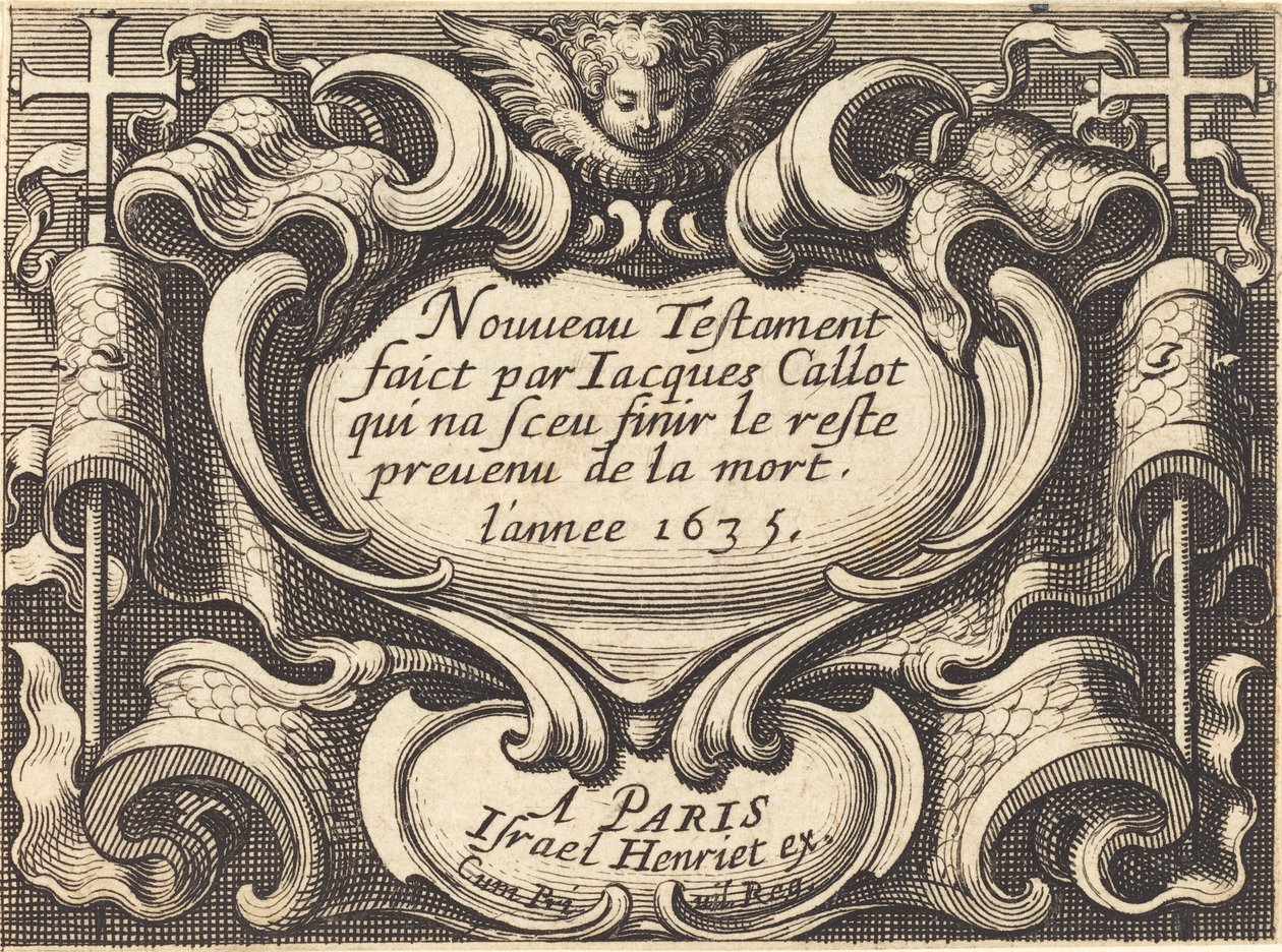 Callot "The New Testament" című művének előlapja alkotó: Abraham Bosse