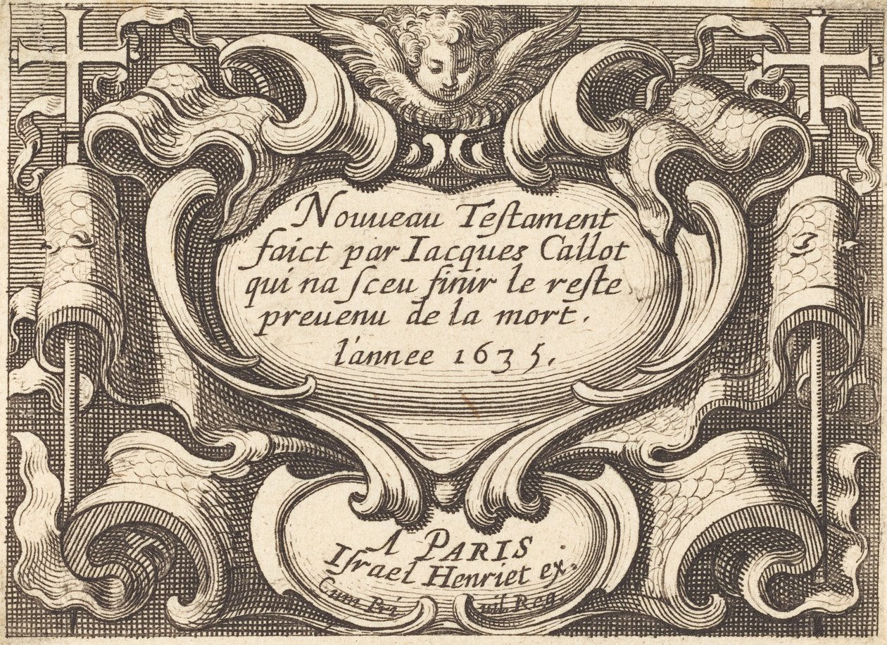 Callot "The New Testament" című művének előlapja alkotó: Abraham Bosse