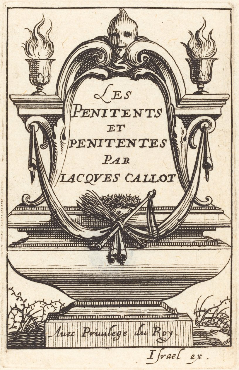 Előlap Callot "The Penitents" című művéhez alkotó: Abraham Bosse