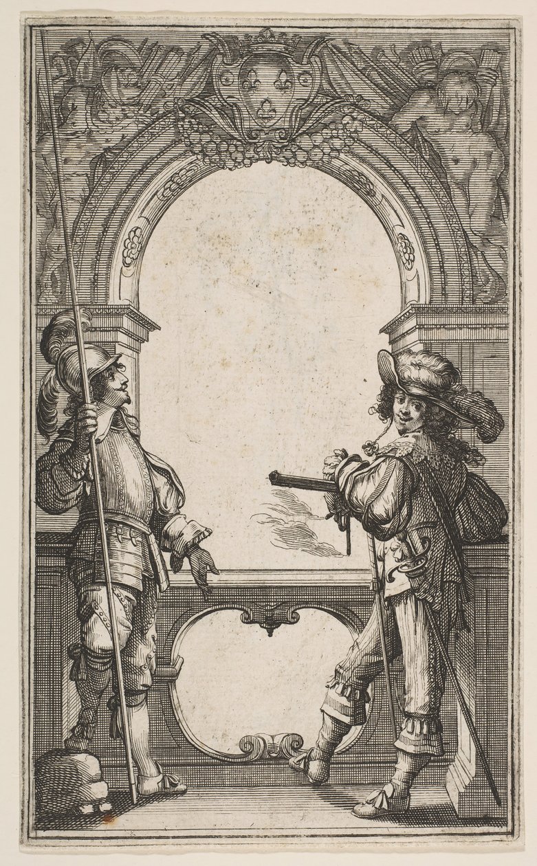 A francia gárda homlokzata, 1632. alkotó: Abraham Bosse