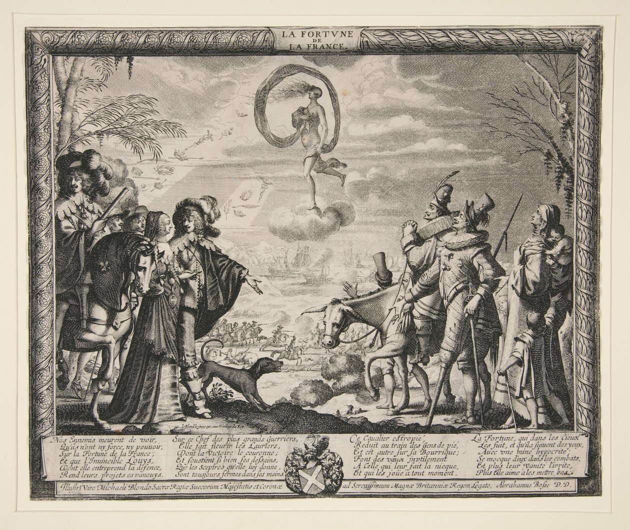 La Fortune de la France, 4 lenyomatból álló készletből alkotó: Abraham Bosse