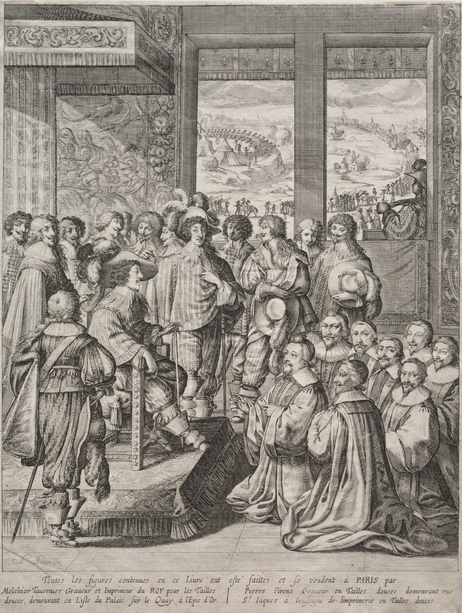 XIII. Lajos bírák kinevezését kapja alkotó: Abraham Bosse