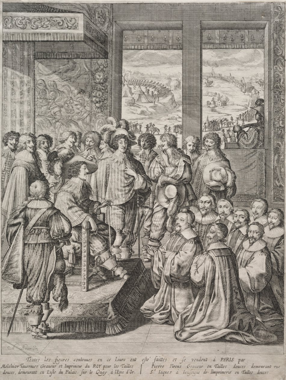 XIII. Lajos bírák kinevezését kapja. alkotó: Abraham Bosse