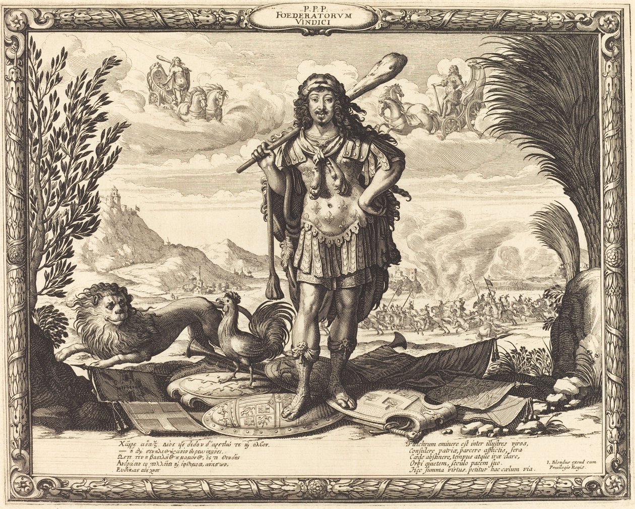XIII. Lajos, mint Herkules alkotó: Abraham Bosse