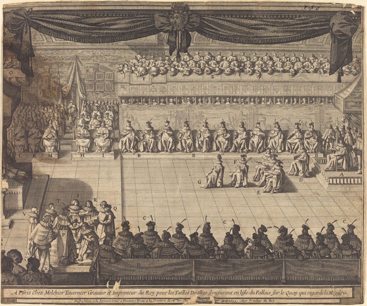 Találkozó a fontainebleau-i kápolnában alkotó: Abraham Bosse