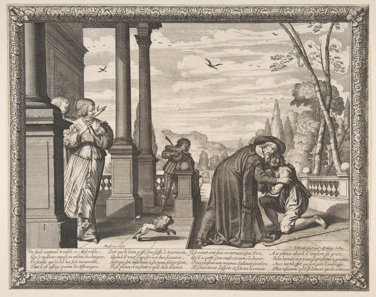 A tékozló fiú visszatérése, kb. 1636. alkotó: Abraham Bosse