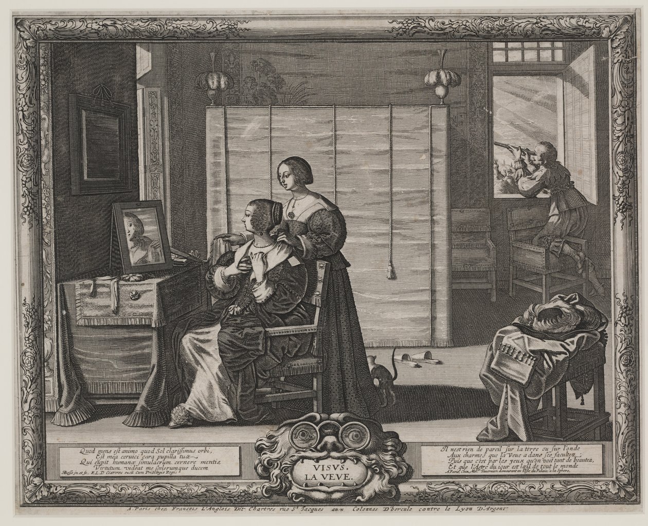 Látvány (La Veue), 1635-38 körül (metszet és rézkarc) alkotó: Abraham Bosse