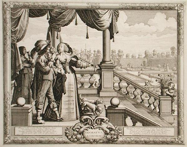 Tavasz, 1630-40 körül (metszet) alkotó: Abraham Bosse