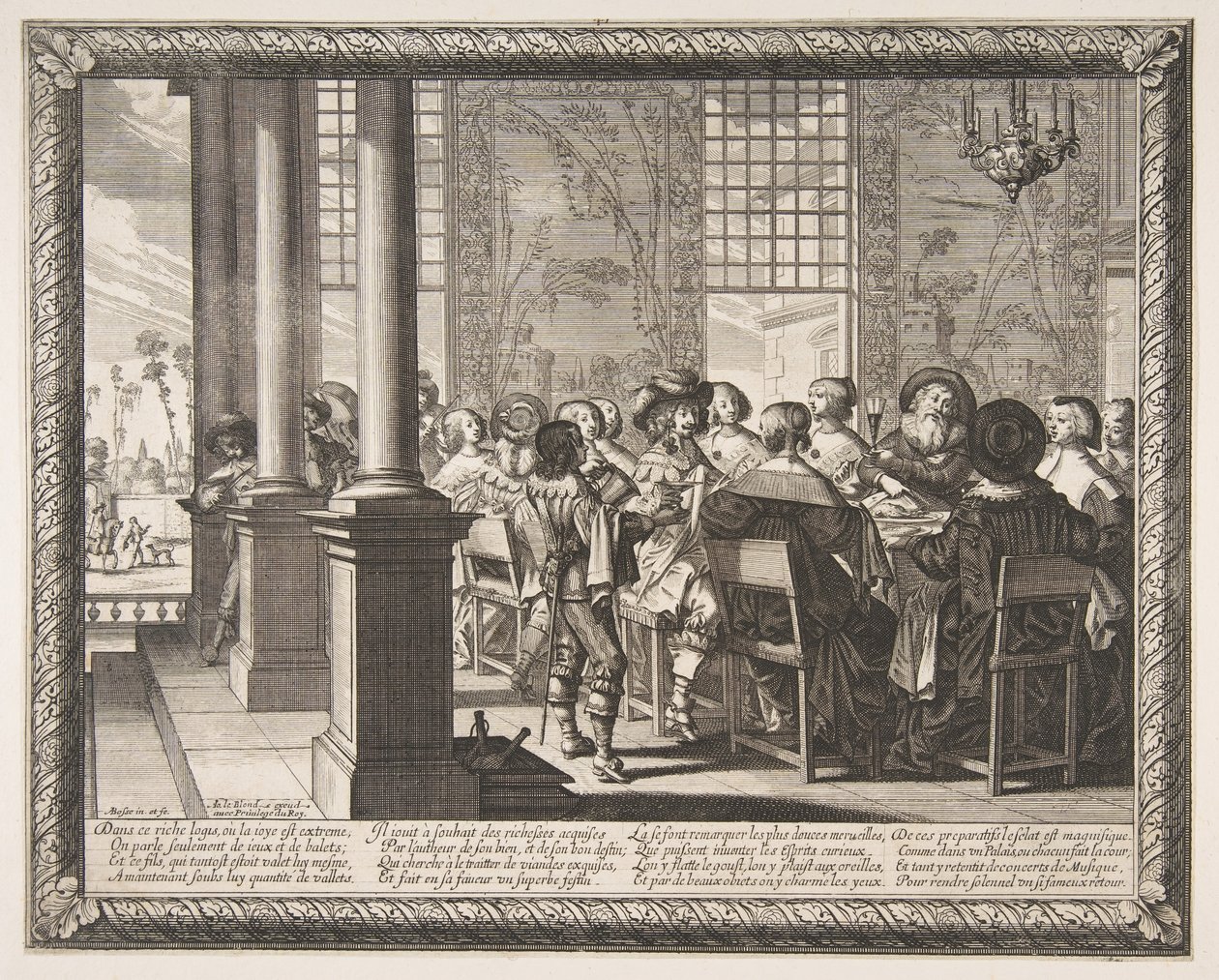 A bankett a tékozló fiú visszatéréséért, kb. 1636. alkotó: Abraham Bosse