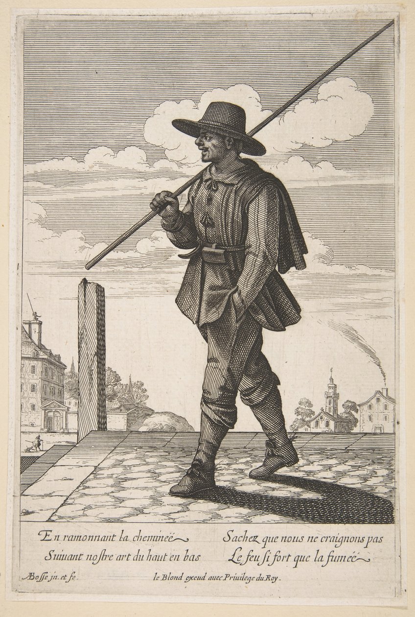 A kéményseprő, a 17. század közepe-vége. alkotó: Abraham Bosse