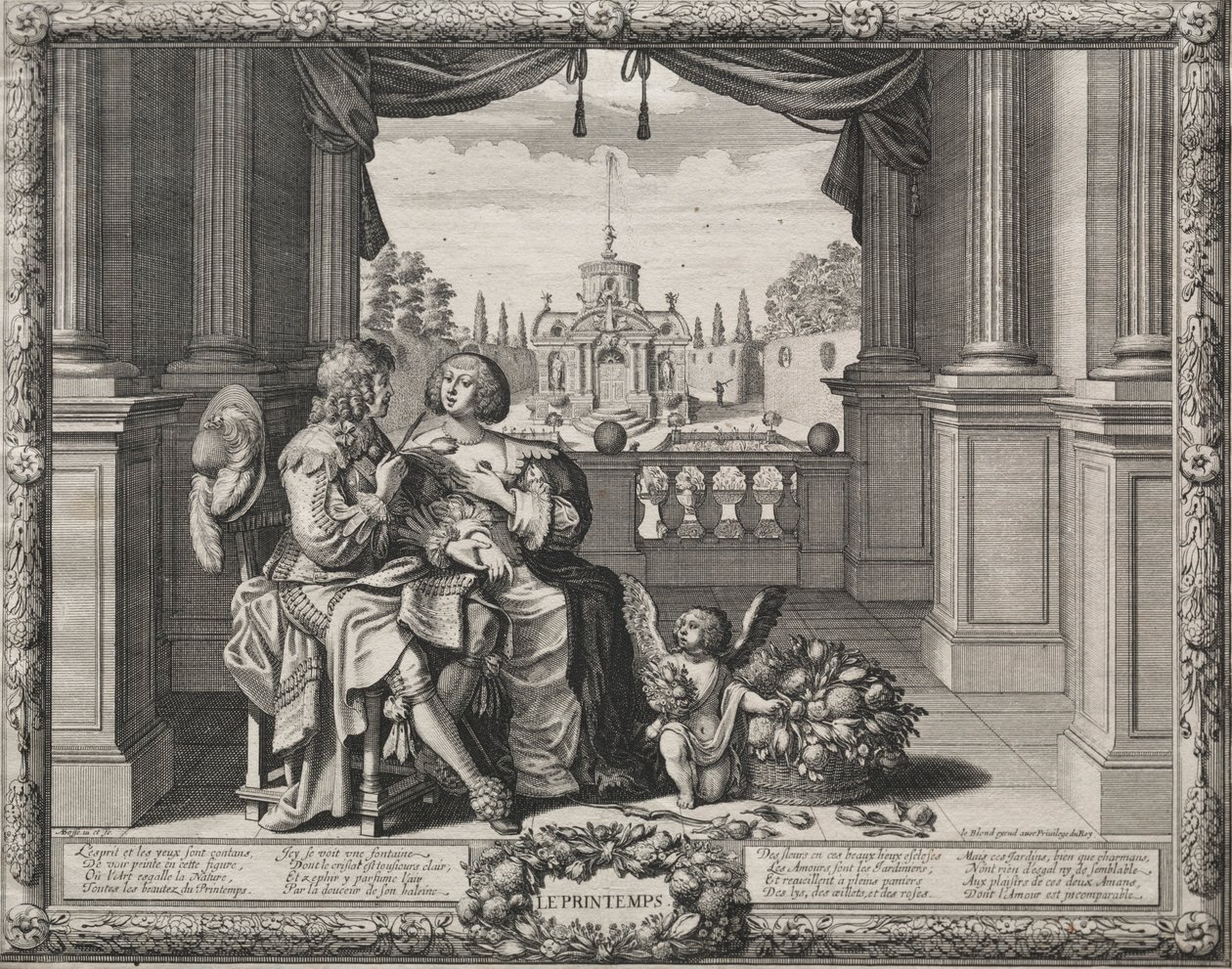 A négy évszak: tavasz, 1635. alkotó: Abraham Bosse