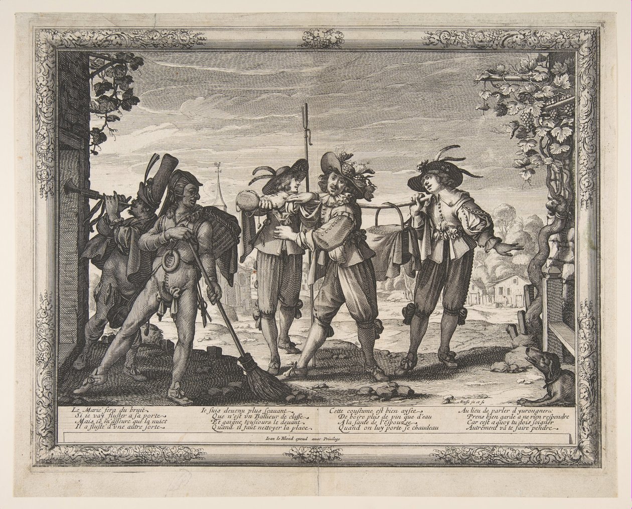 The Hotpot Carried to the Newlyweds, vagy The Racket, kb. 1633. alkotó: Abraham Bosse