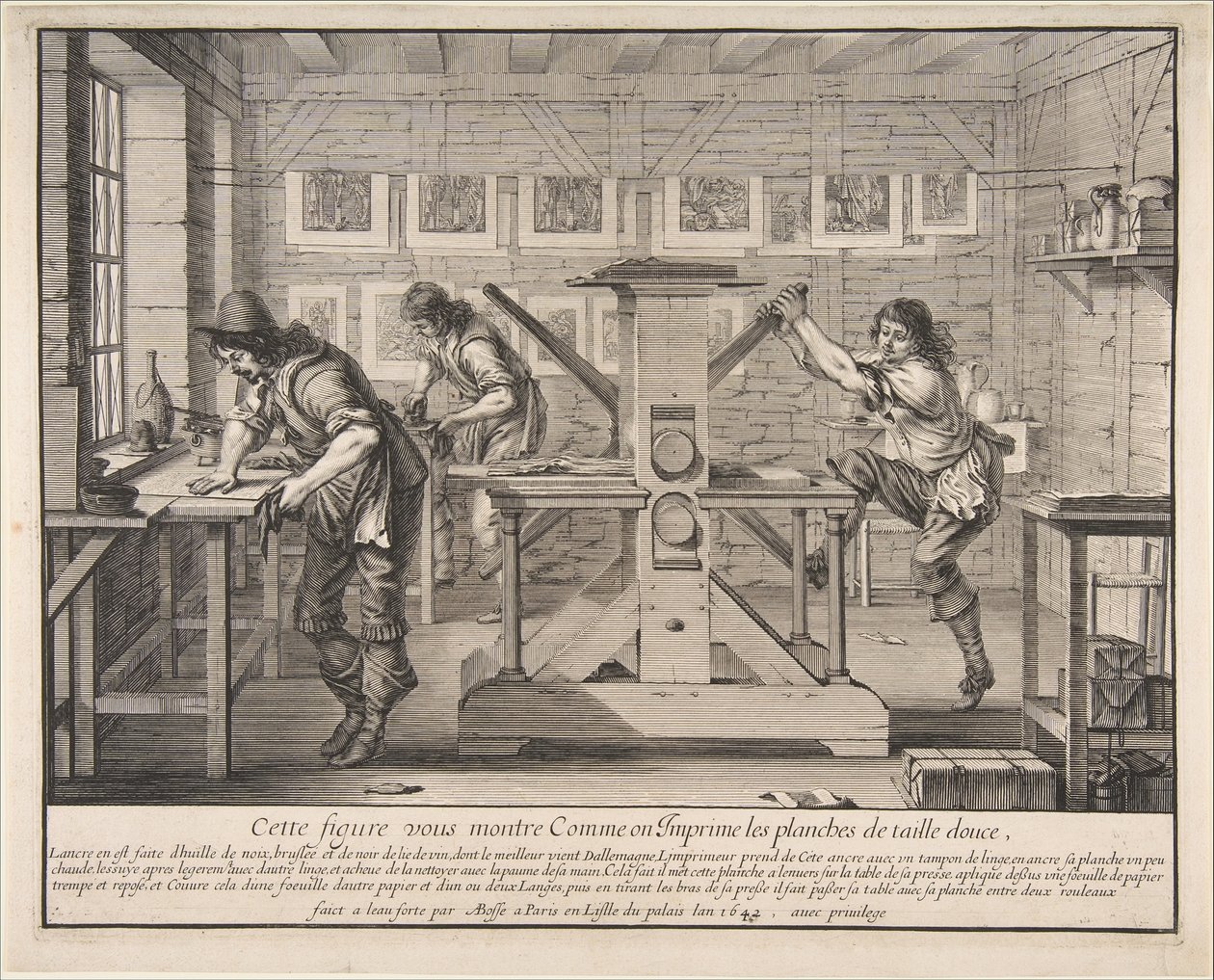 A mélynyomtatók, 1642. alkotó: Abraham Bosse