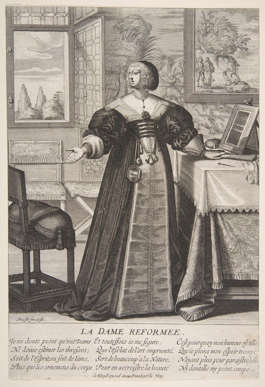 A református nő, 17. század közepe-vége. alkotó: Abraham Bosse