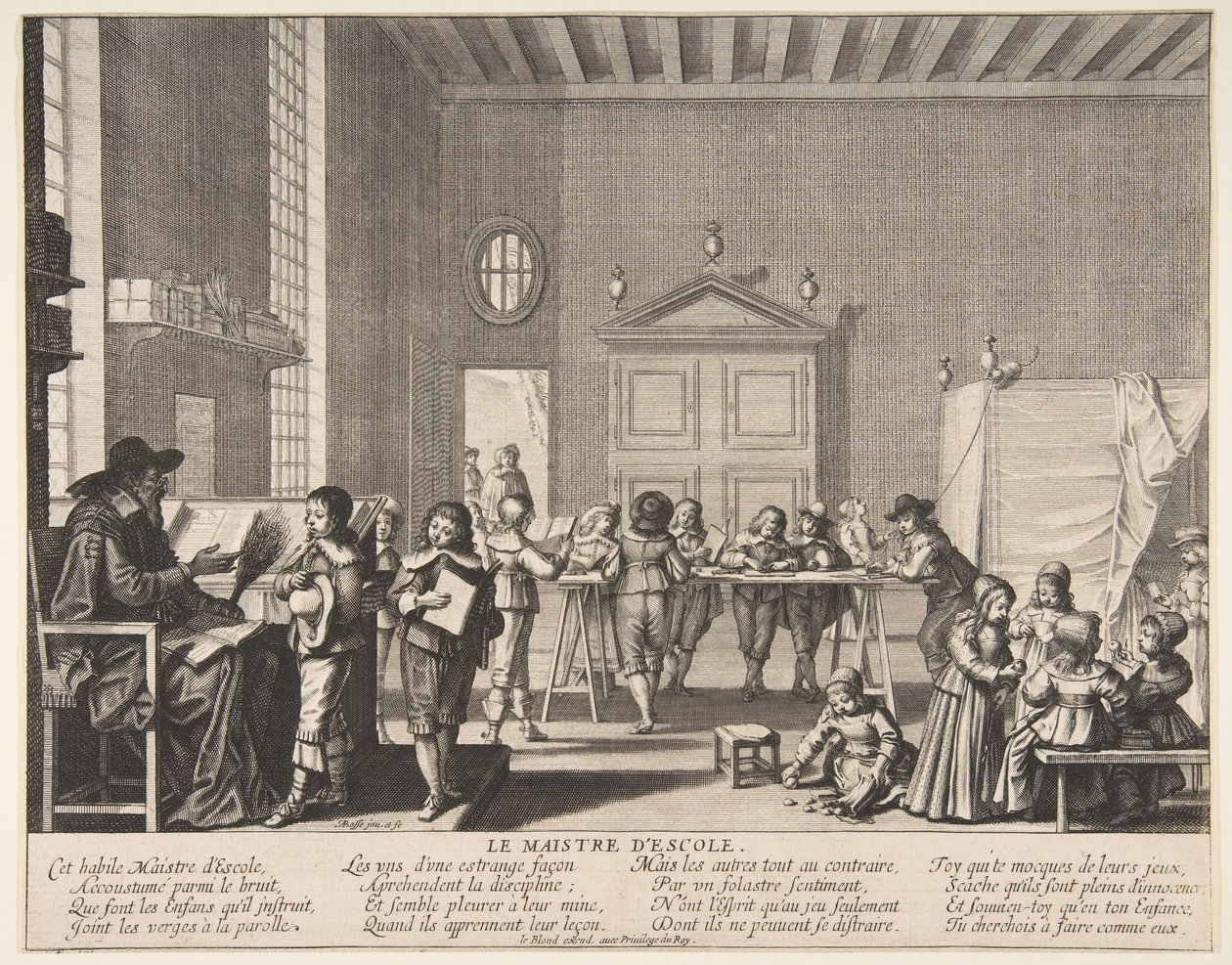 Az iskolamester kb. 1635-38. alkotó: Abraham Bosse