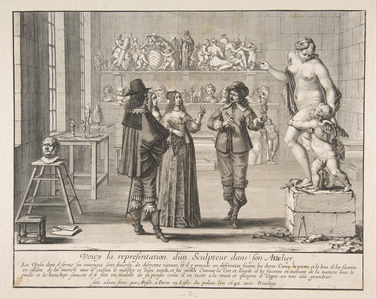 A szobrász alkotó: Abraham Bosse