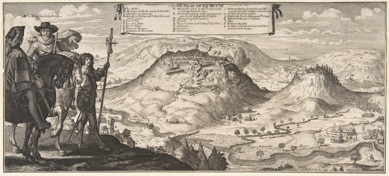 A La Motte ostroma, Lotaringia, 1636-38. alkotó: Abraham Bosse