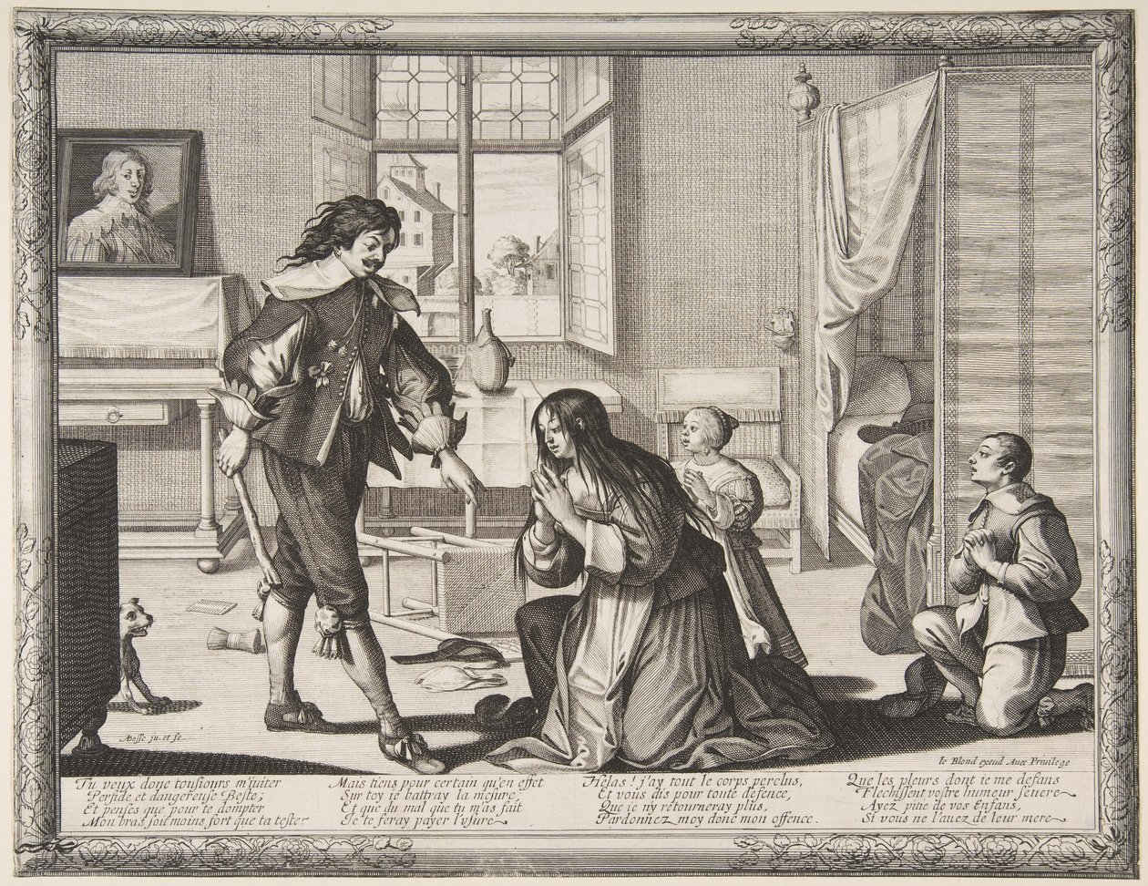 The Wife-Beater, kb. 1633. alkotó: Abraham Bosse