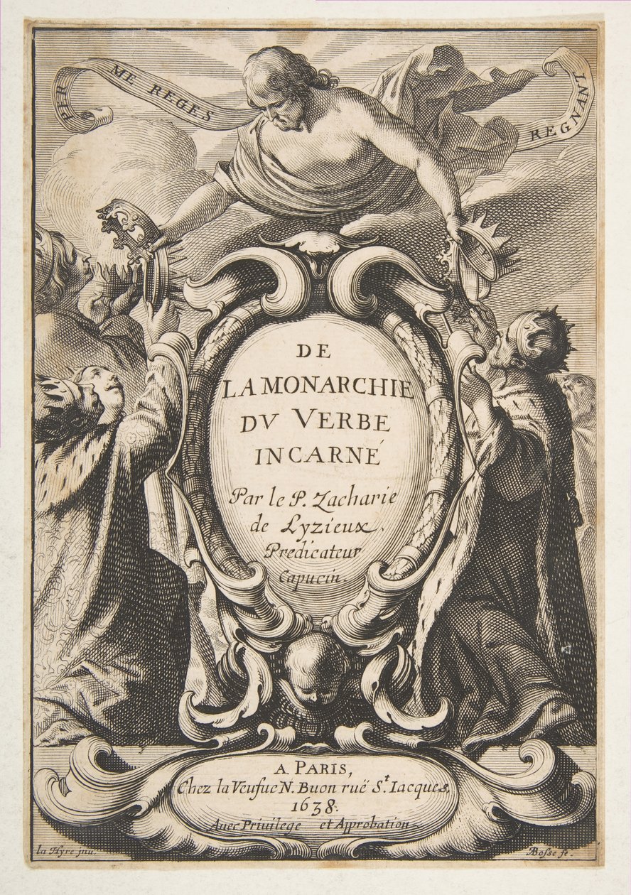 Címlap: A Megtestesült Szó Monarchiájából, 1638. alkotó: Abraham Bosse
