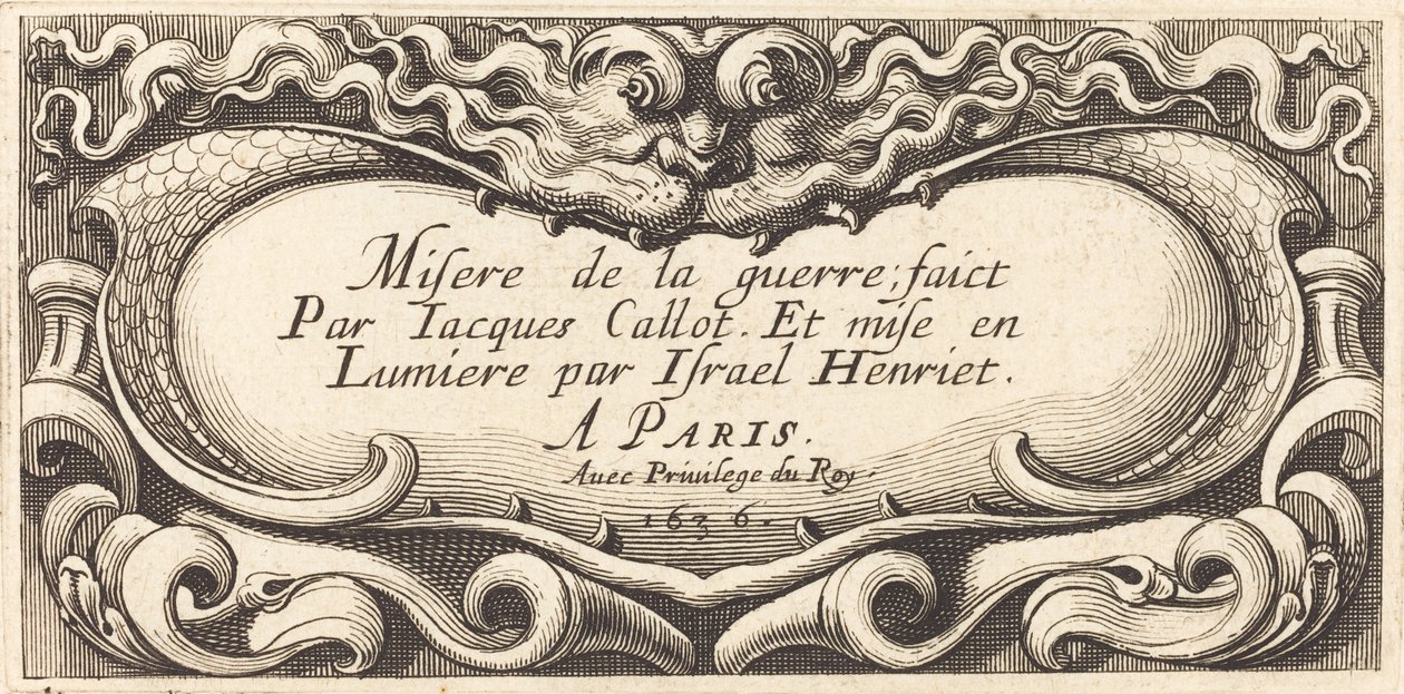 Címlap Callot "A háború kis nyomorúságai" című művéhez alkotó: Abraham Bosse
