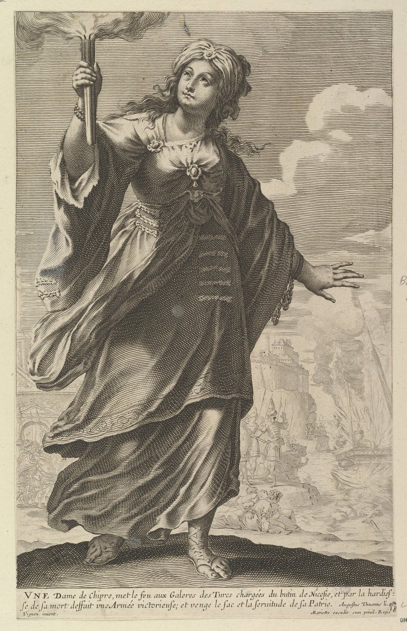 Egy ciprusi hölgy, 1647. alkotó: Abraham Bosse