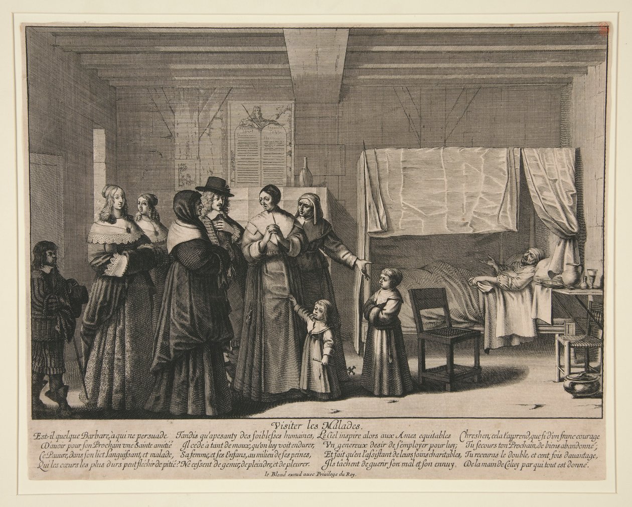 Visiter les Malades, a Seven Works of Mercy-ből alkotó: Abraham Bosse