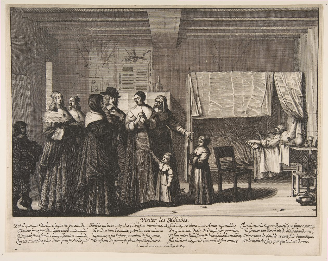 Betegek látogatása. alkotó: Abraham Bosse