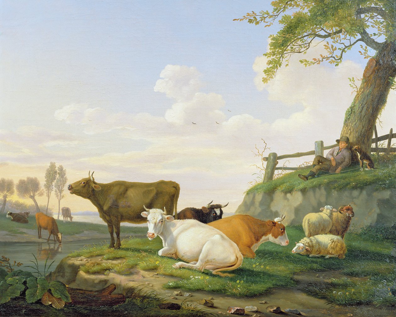 Tehenek és Pásztor alkotó: Abraham Bruiningh van Worrell