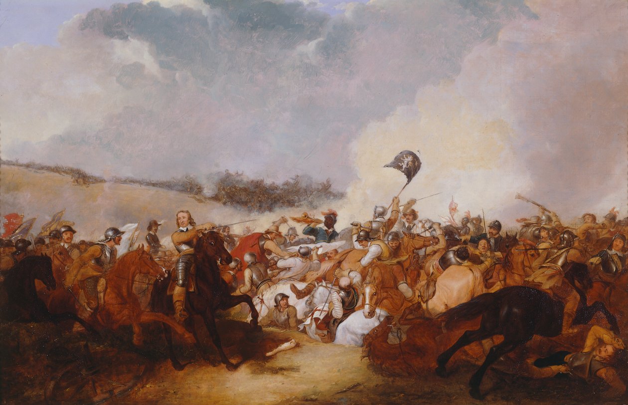 Cromwell csapatokat vezet a csatába alkotó: Abraham Cooper