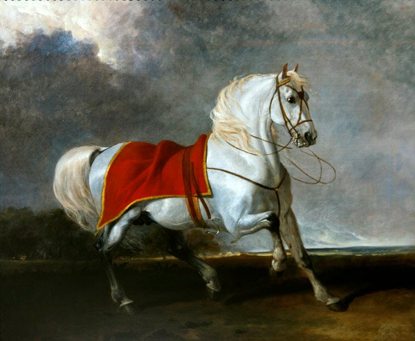 Nyerges szürke töltő, vihartól megijedve, „Millenium” néven alkotó: Abraham Cooper