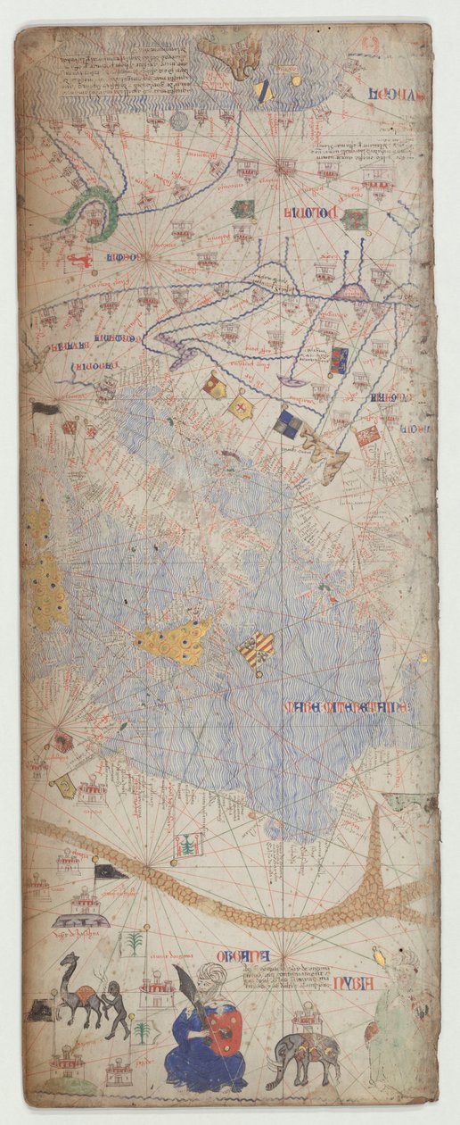 Katalán atlasz, 7. lap, 1375 alkotó: Abraham Cresques