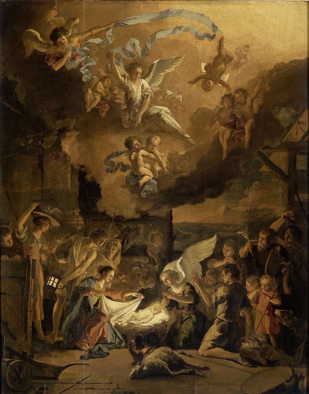 A Pásztorok imádata alkotó: Abraham Danielsz. Hondius
