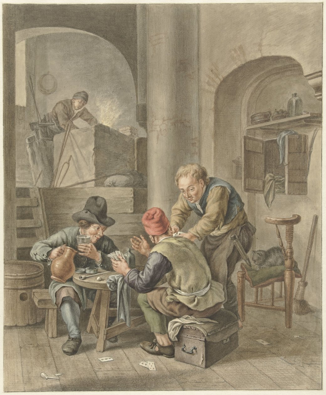 A kártyajátékosok alkotó: Abraham Delfos