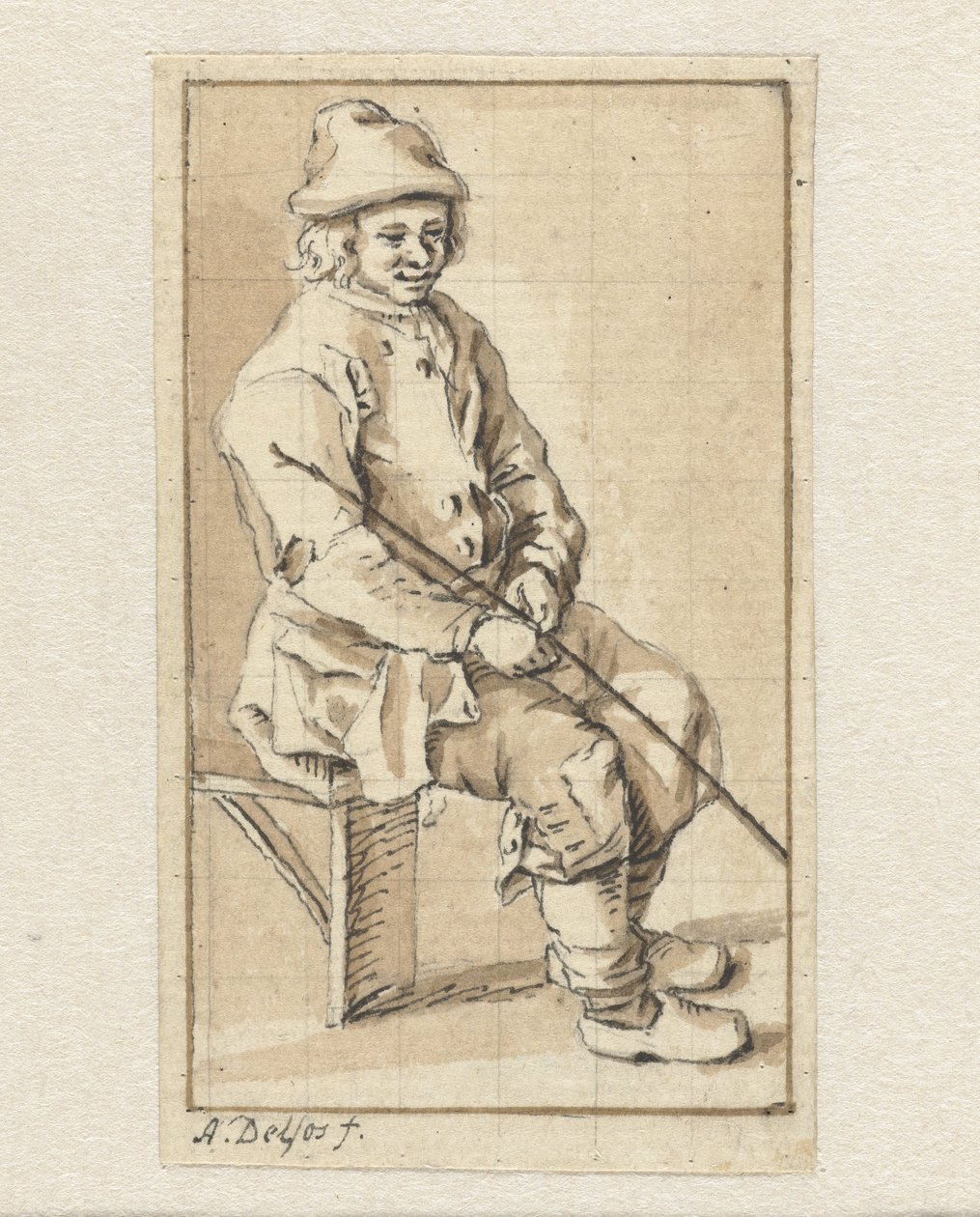 ülő ember alkotó: Abraham Delfos