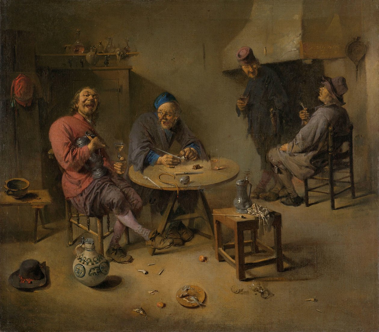 A Taverna A Barroom alkotó: Abraham Diepraam