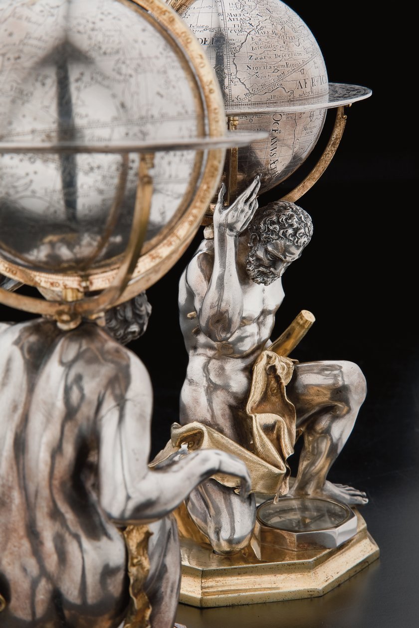 Két kivételes földi és égi földgömb, az augsburgi Herkules és Atlas támogatásával alkotó: Abraham Drentwett
