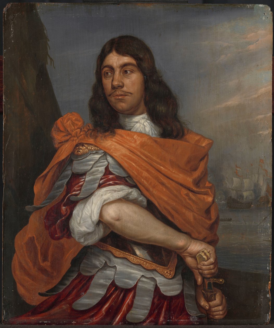 Cornelis Tromp hadnagy portréja római kosztümben alkotó: Abraham Evertsz. van Westerveld