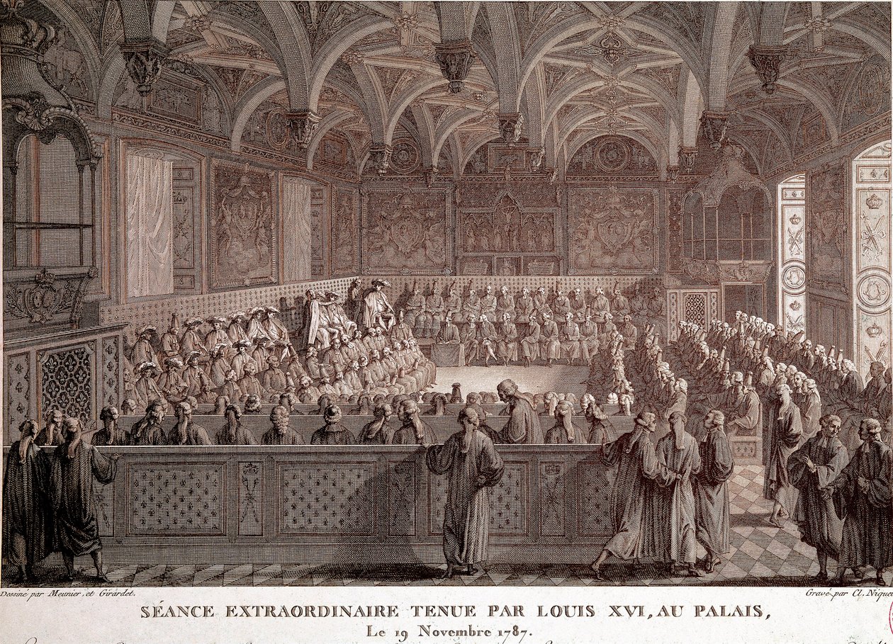 A francia forradalom első időszaka: XVI. Lajos (1754-1793) rendkívüli ülése a Versailles-i palotában, november 19-én alkotó: Abraham Girardet