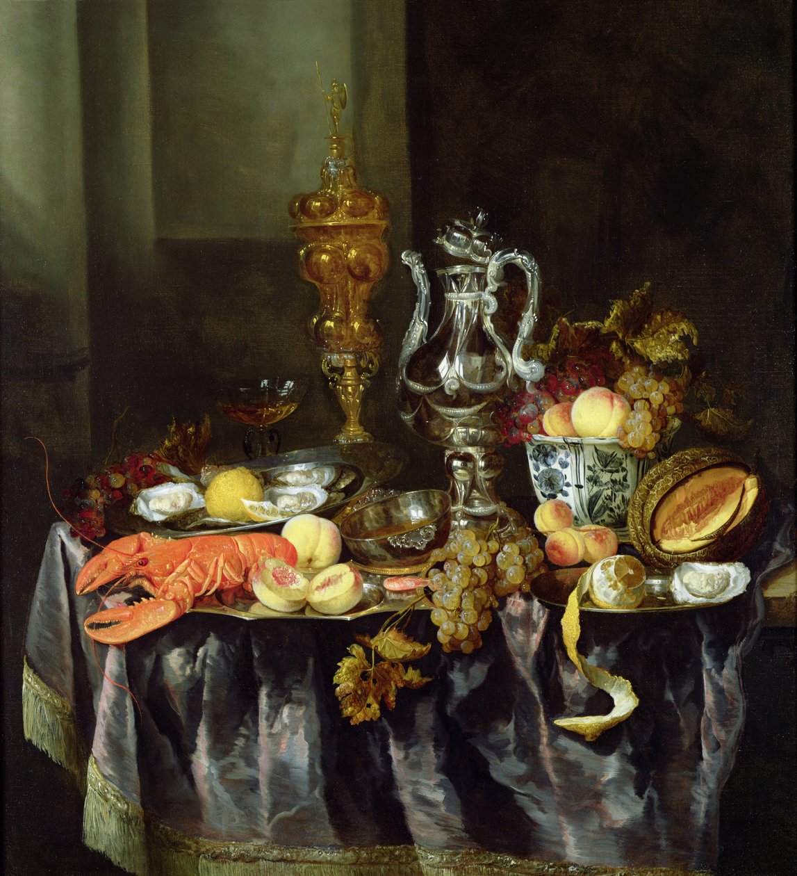 Csendélet gyümölccsel és kagylóval alkotó: Abraham Hendricksz van Beyeren