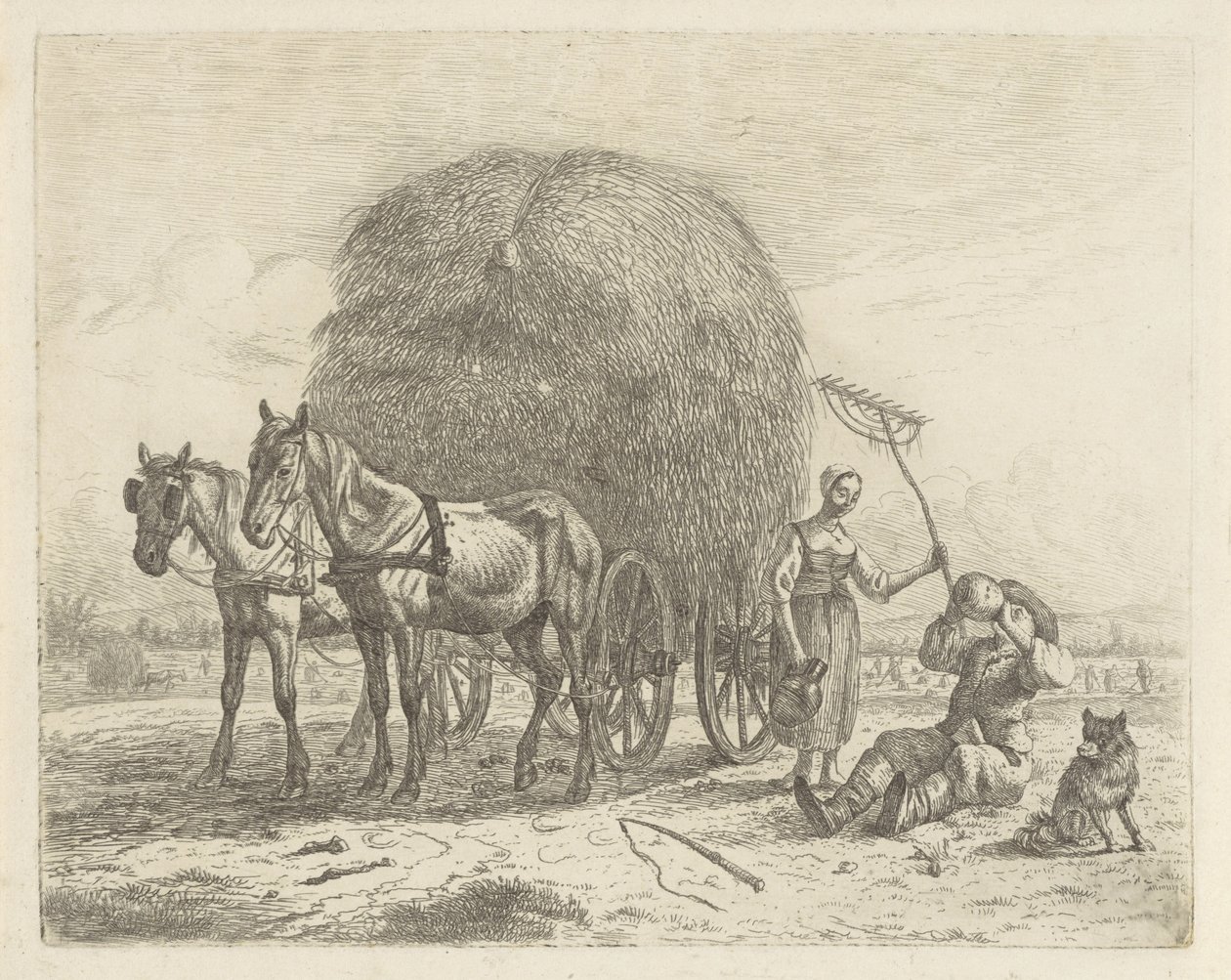 Iszik farmer egy aratóemberrel alkotó: Abraham Hendrik Winter