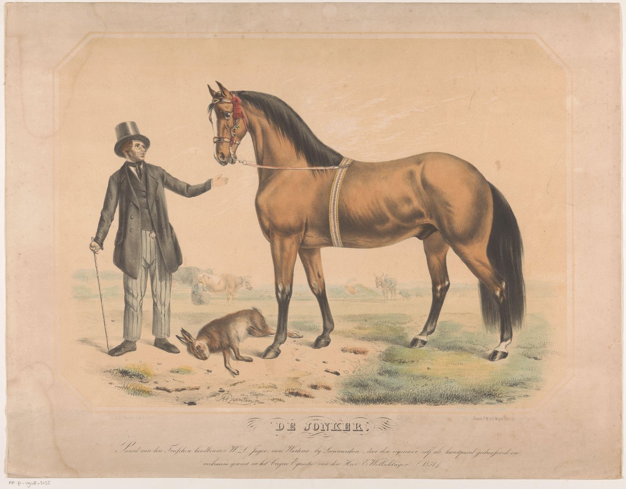W.L. de Jager lova Wartenából A Jonker (cím az objektumon) alkotó: Abraham Hendrik Winter