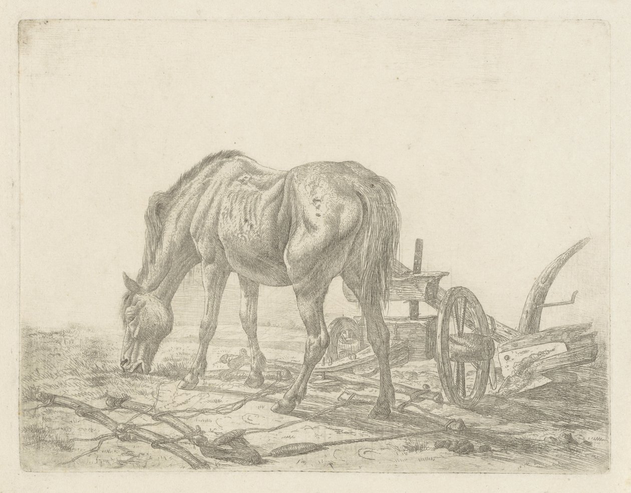 Képzetlen ló ekével alkotó: Abraham Hendrik Winter