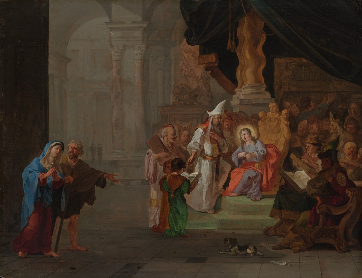 Krisztus az orvosok között, 1668. alkotó: Abraham Hondius