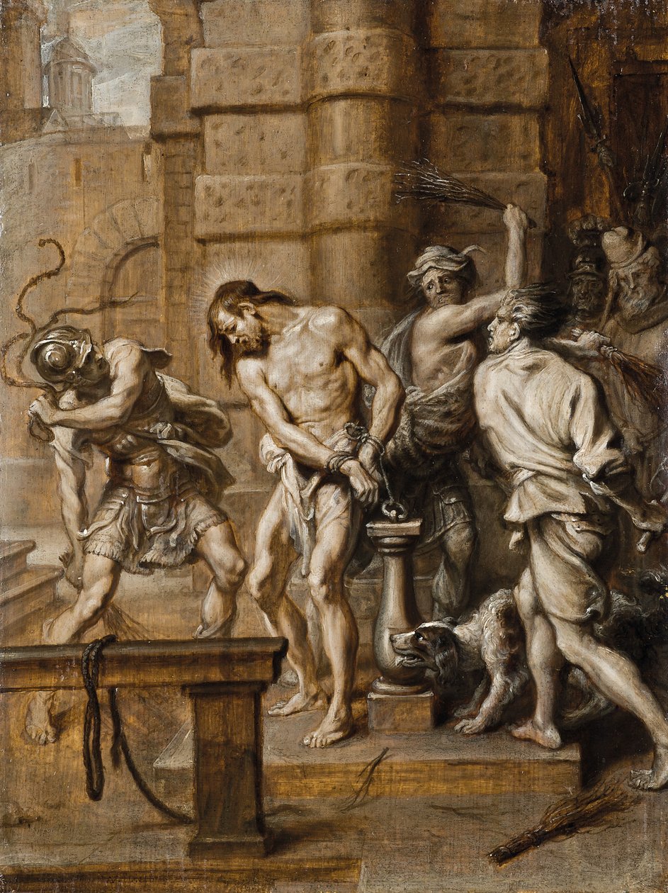 A zászlózás, brunaille-ban alkotó: Abraham Jansz. van Diepenbeeck