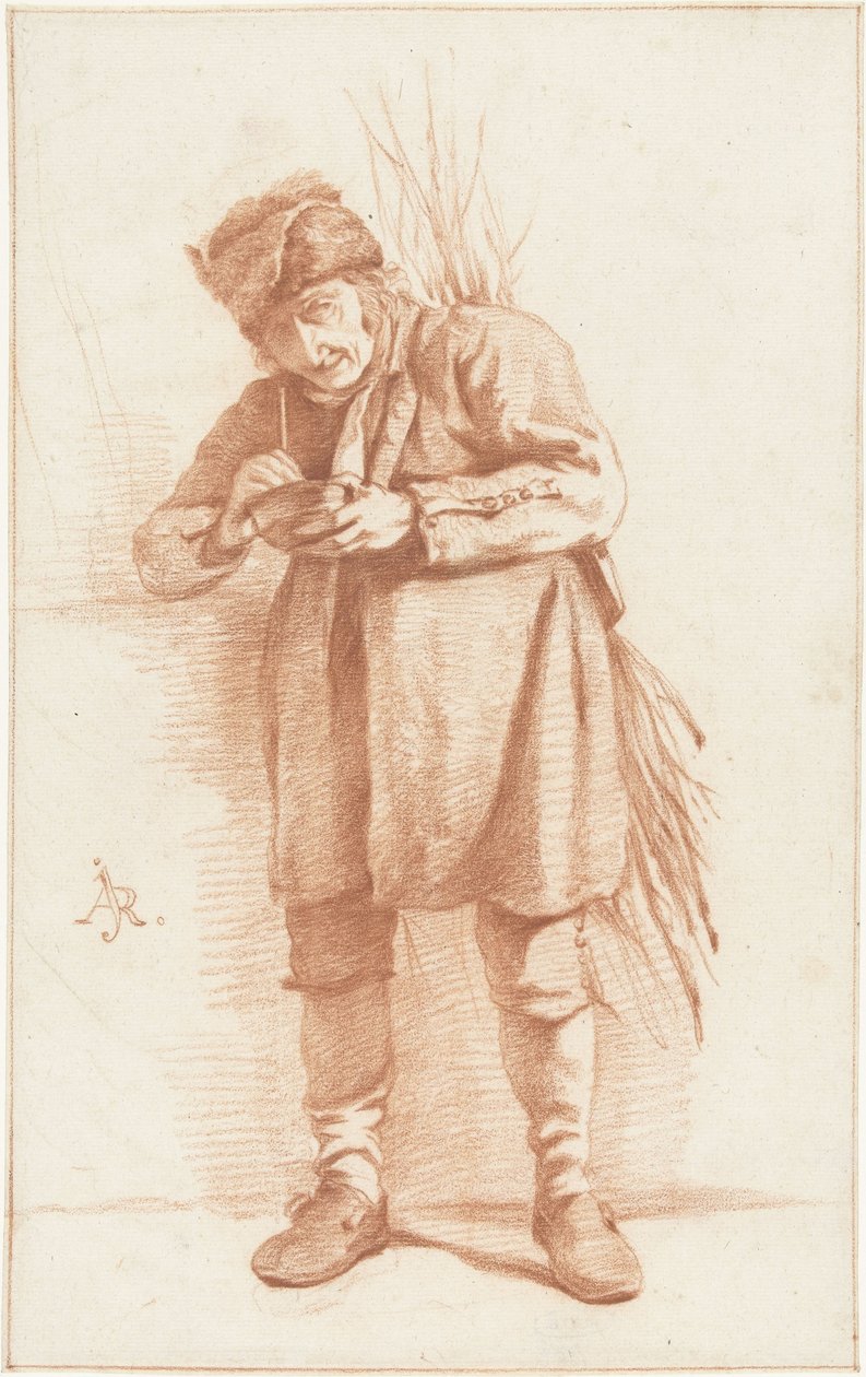 Álló ember pipával és egy rakás buzival alkotó: Abraham Johannes Ruytenschildt