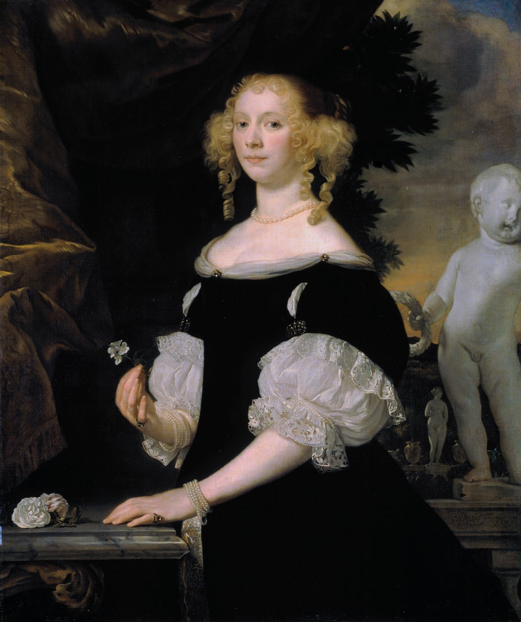 Női portré, 1670. alkotó: Abraham Lambert Jacobsz Tempel van den
