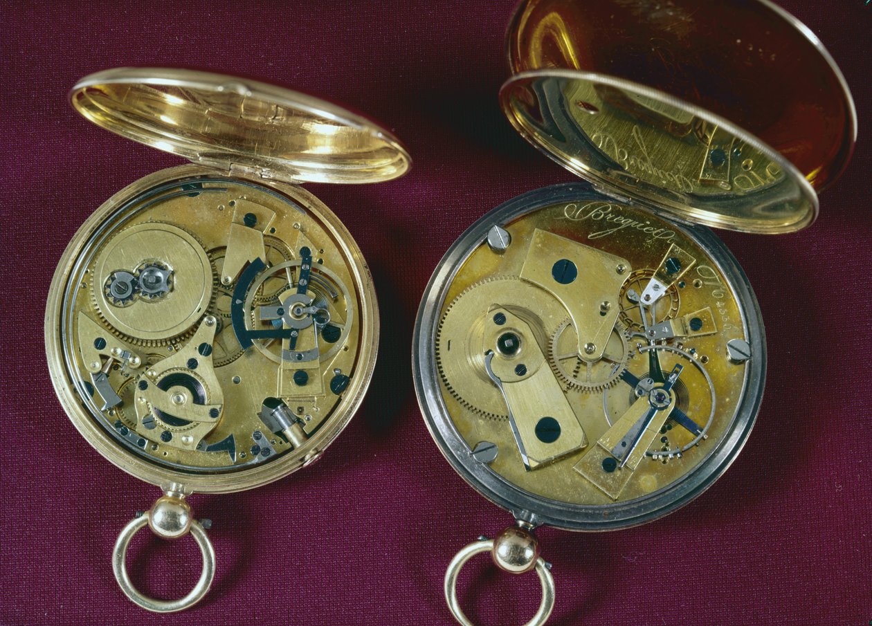 Két párizsi karóra (arany) alkotó: Abraham Louis Breguet