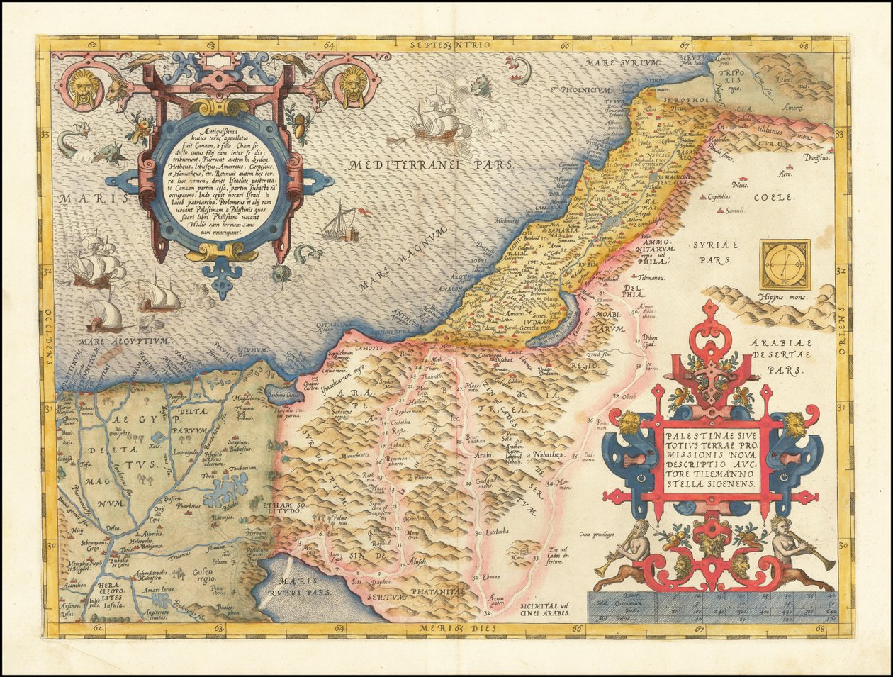 Abraham Ortelius 1573-as Palesztina térképe alkotó: Abraham Ortelius