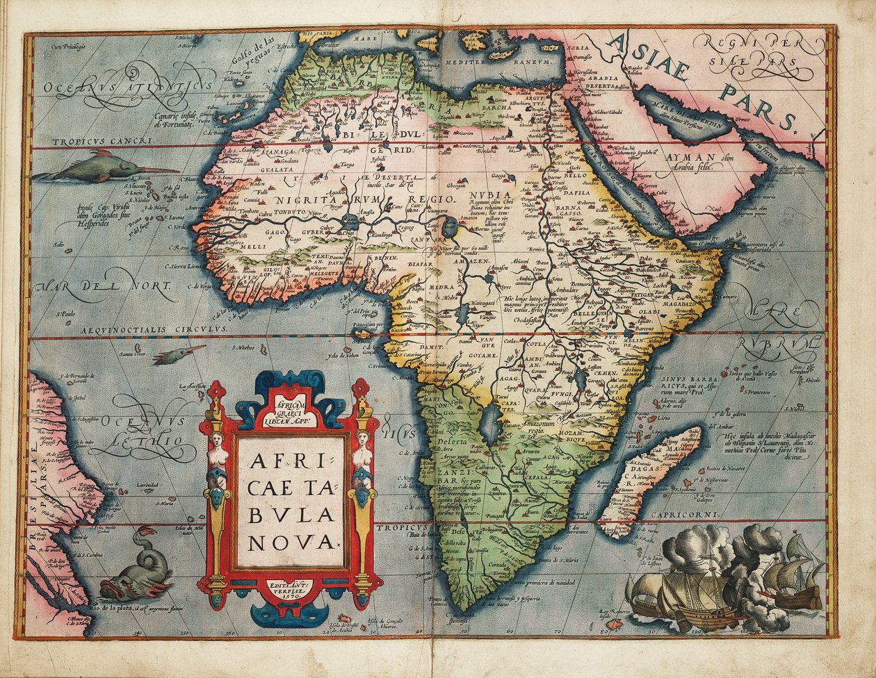 Afrika új térképe alkotó: Abraham Ortelius