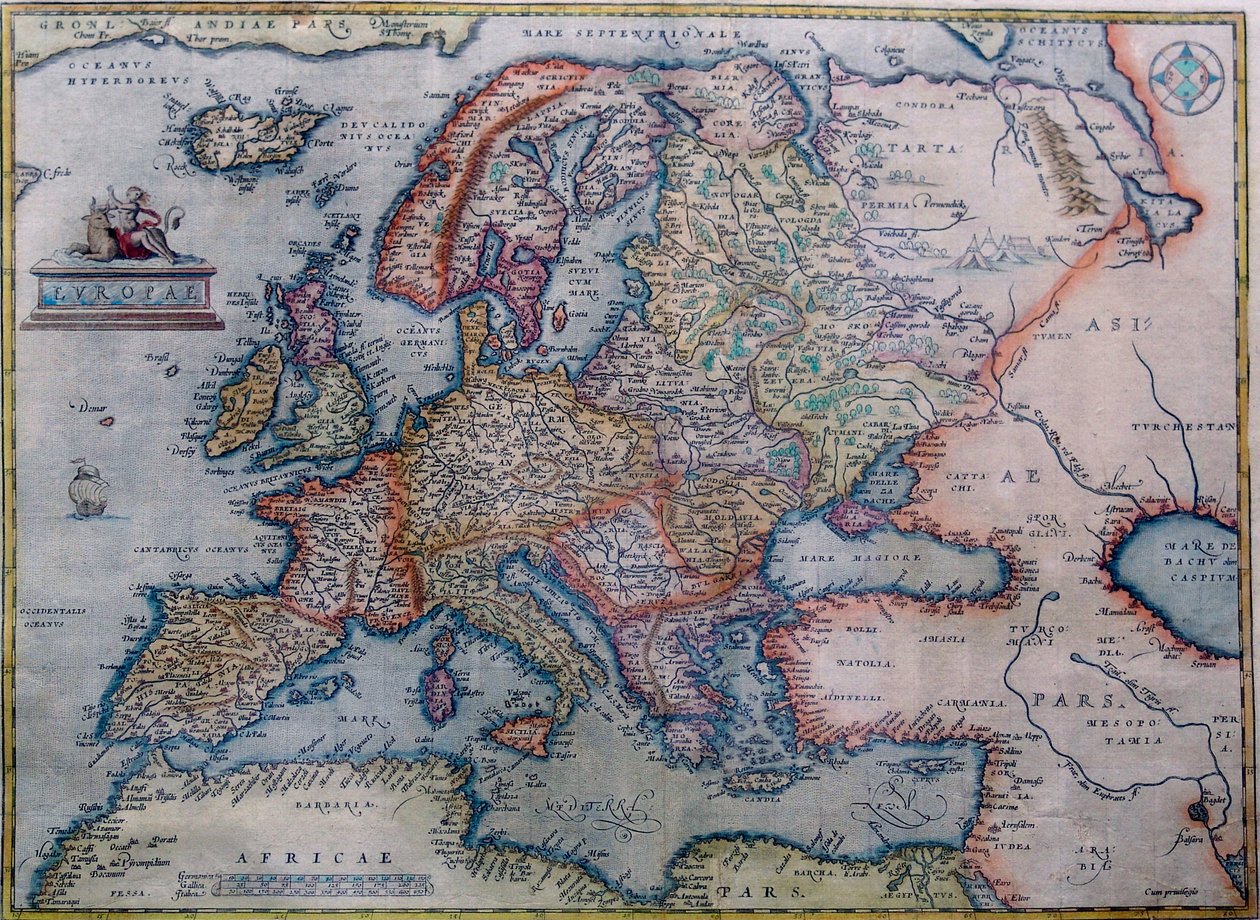 Abraham Ortelius Európa térképe alkotó: Abraham Ortelius